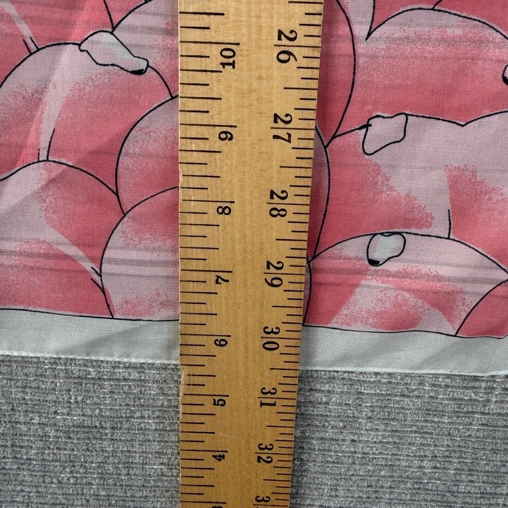 Vintage Y2K Scarf Women Square Large Floral Graphic‎ Italy Cottage Pink Pastel